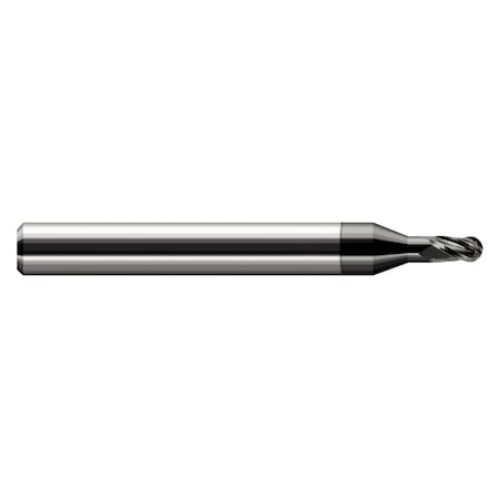 Harvey Tool Miniature End Mill - Ball - Long Reach, Stub Flute 47940-C4